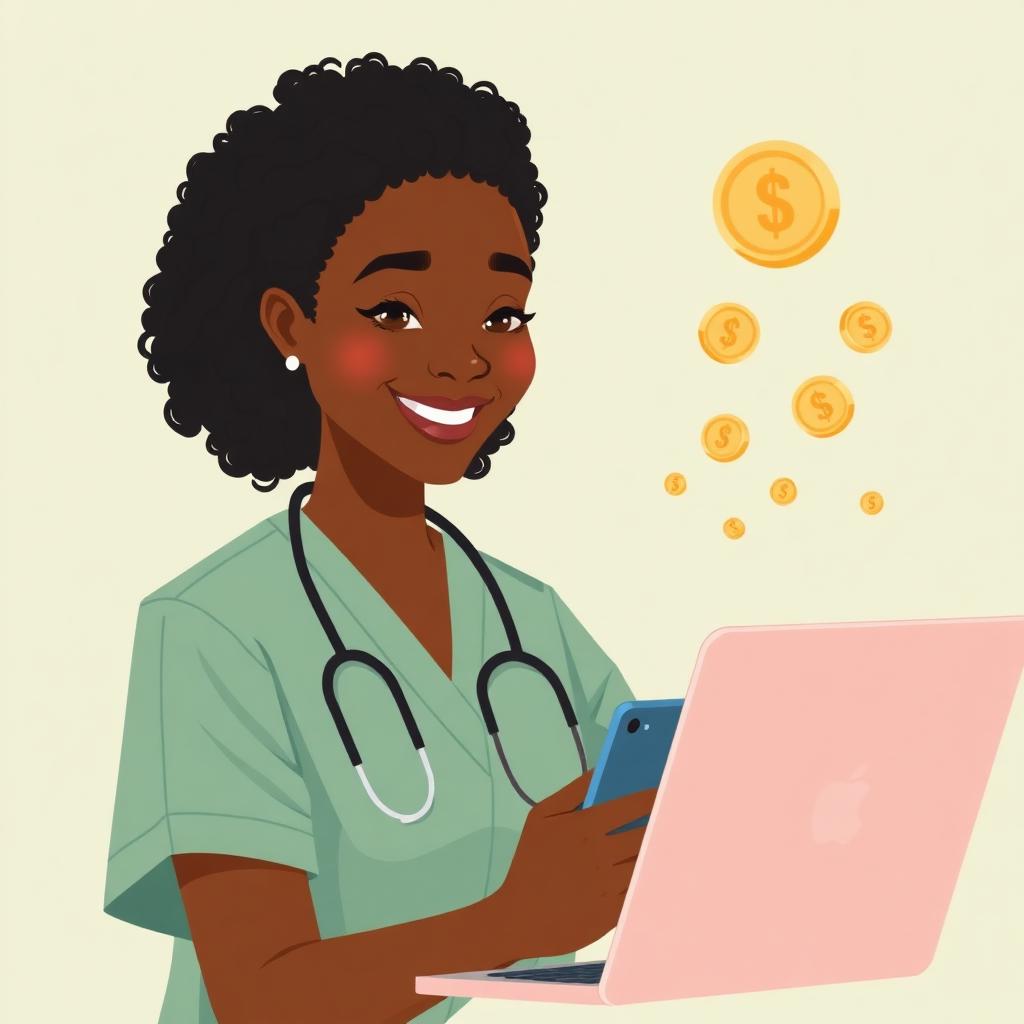Healthcare professional earning income online with Jay
